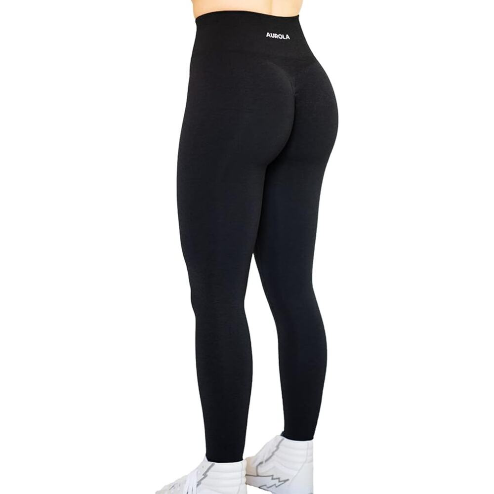 Workout Legging for Women Seamless Scrunch Yoga Pants 7/8 Tummy Control Running